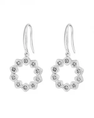 Image of Simply Silver Floral Open Drop Earring
