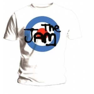 Image of The Jam - Spray Target Logo Mens Medium T-Shirt - White