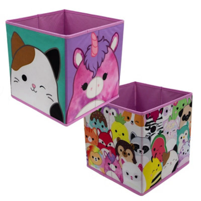 Image of Squishmallows Squares 2 Pack Storage Box Multi