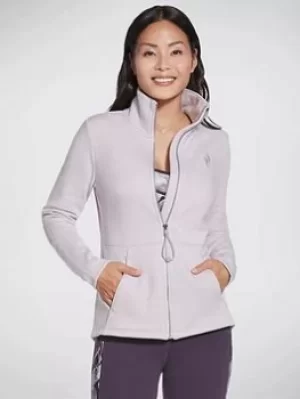 Image of Skechers Go Snuggle Zip Through Jacket, Purple, Size S, Women