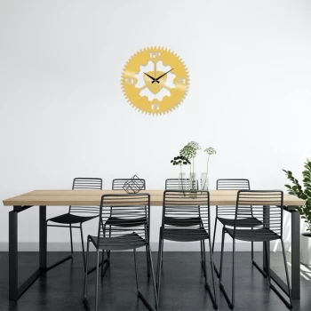 Image of Metal Wall Clock 13 - Gold Gold Decorative Metal Wall Clock