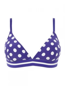 Image of Kate Spade New York Polka dot triangle bikini top Purple