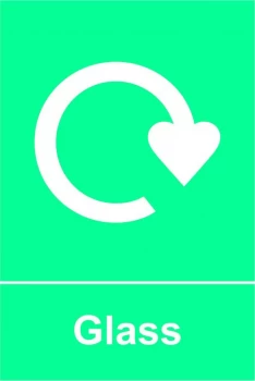 Image of Spectrum Industrial Recycle Sign Glass 150x200mm SAV 18132