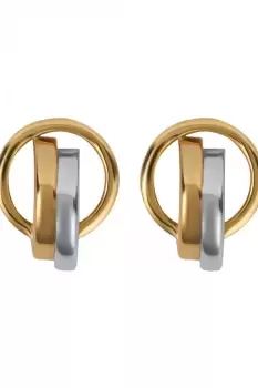 Image of Ladies Jasper Conran Jewellery Sterling Silver Two Tone Plated Earrings JLD1E000