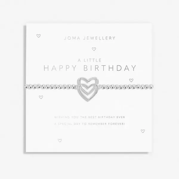 Image of A Little Happy Birthday Silver Plated Gold 17.5cm Bracelet 7018