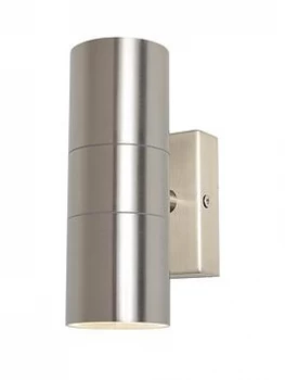 Image of Camden 2 Light Up And Down Wall Light - Brushed Stainless Steel