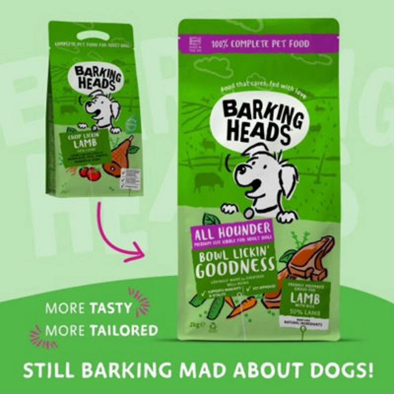 Image of Barking Heads Bowl Lickin' Goodness Lamb Dry Dog Food, 2kg