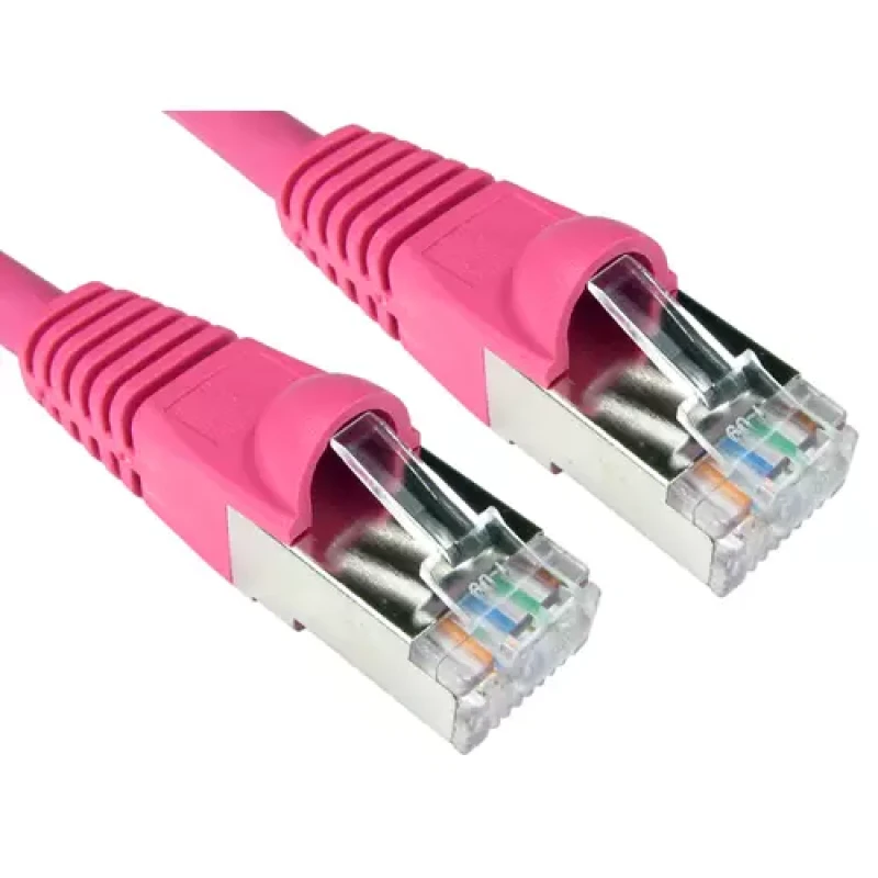Image of Cables Direct Cat6a. 5m networking cable Pink S/FTP (S-STP)