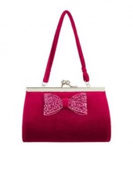 Image of Monsoon Girls Sparkle Bow Mini Bag - Red