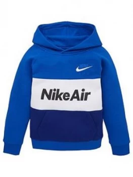 Image of Nike Sportswear Air Younger Boys Overhead Hoodie - Blue, Size 2-3 Years