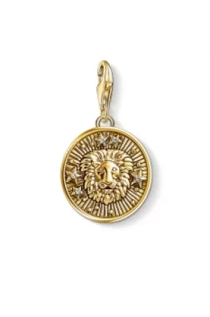 Image of Ladies Thomas Sabo Gold Plated Sterling Silver Charm Club Zodiac Sign Leo Charm 1656-414-39