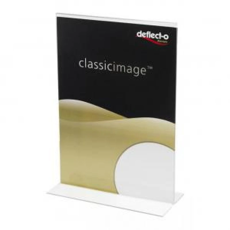 Image of Deflecto Deflecto A3 Portrait Stand Up Literature Display Sign Holder Crystal Clear - 48001 48001