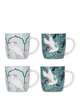 Image of Kitchencraft Exotic Crane Set Of 4 Barrel Mugs