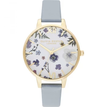 Image of Ladies Olivia Burton Artisan Vegan Chalk Blue & Pale Gold Watch