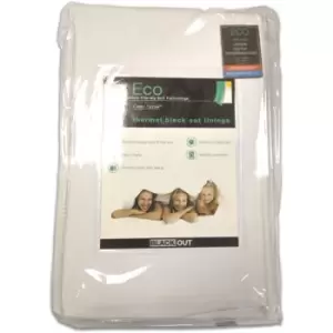 Image of Emma Barclay Thermal Blackout Curtain Lining, White, 66 x 72 Inch, Pair