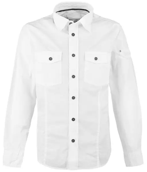Image of Brandit Slim Fit Shirt Longsleeve white XL Men