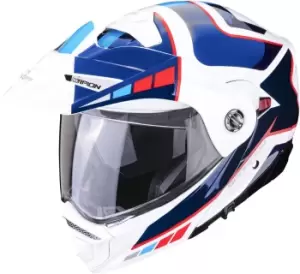 Image of Scorpion ADX-2 Camino Helmet, white-blue Size M white-blue, Size M