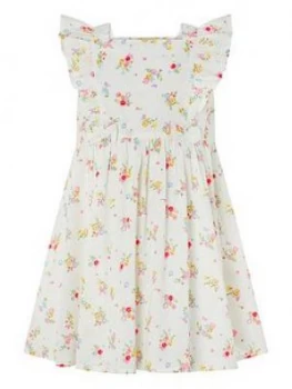 Image of Monsoon Baby Girls S.E.W. Organic Kaia Dress - Ivory, Size 3-6 Months