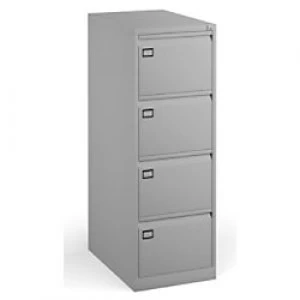Image of Dams International Filing Cabinet with 4 Lockable Drawers DEF4G 470 x 622 x 1321mm Grey