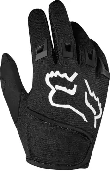 Image of FOX Kids Dirtpaw Kids Motocross Gloves, black-white Size M black-white, Size M