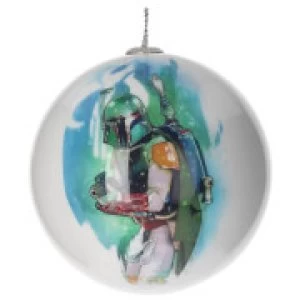 Image of Star Wars Christmas Bauble - Boba Fett and Logo