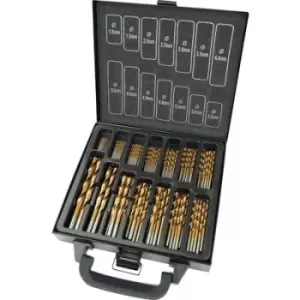 Image of Brueder Mannesmann M54399 HSS Metal twist drill bit set 99 Piece TiN Cylinder shank 1 Set