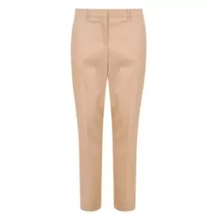Image of Boss Tiluna Slim Leg Cropped Trousers - Beige