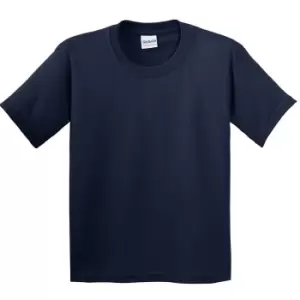 Image of Gildan Youth Unisex Heavy Cotton T-Shirt (S) (Navy)