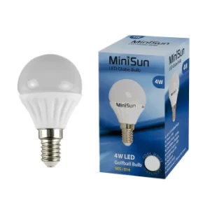 Image of 10 x 4W SES E14 Cool White LED Golfball Bulbs
