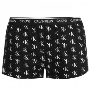 Image of Calvin Klein One Woven Sleep Shorts - CK Print SL5