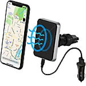 Image of XLAYER Magfix Wireless Charging 215770 USB A to USB C QI-Certified-Car Starter Kit Black