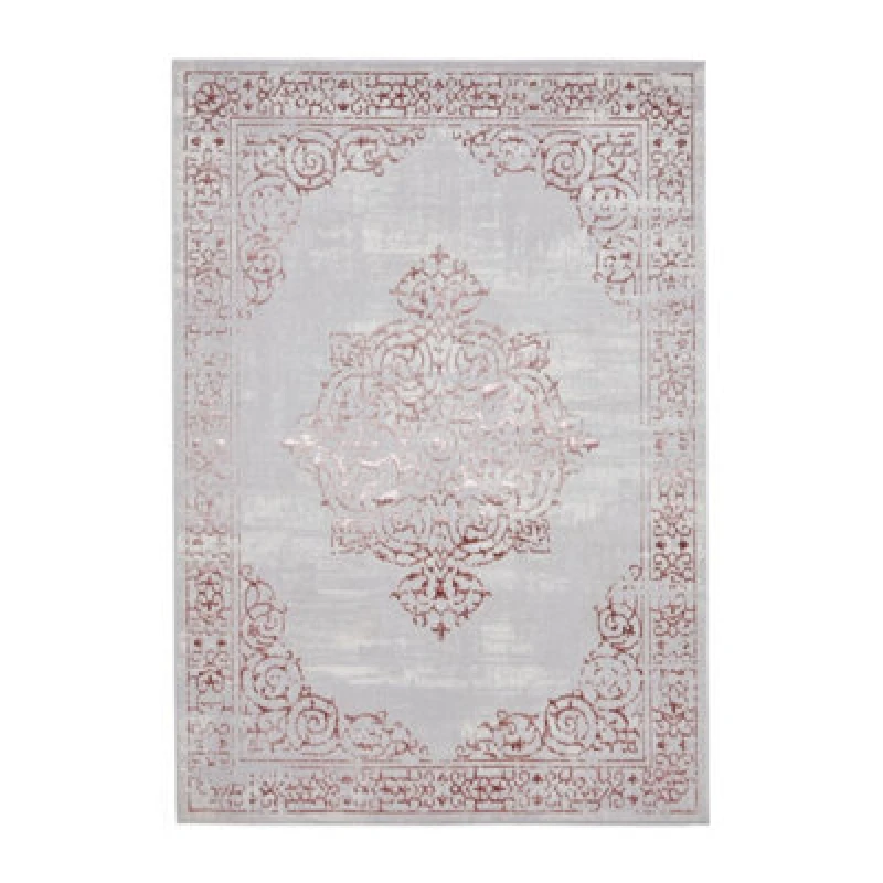 Image of Artemis B9076A Metallic Effect Yarn Rug Rose Silver