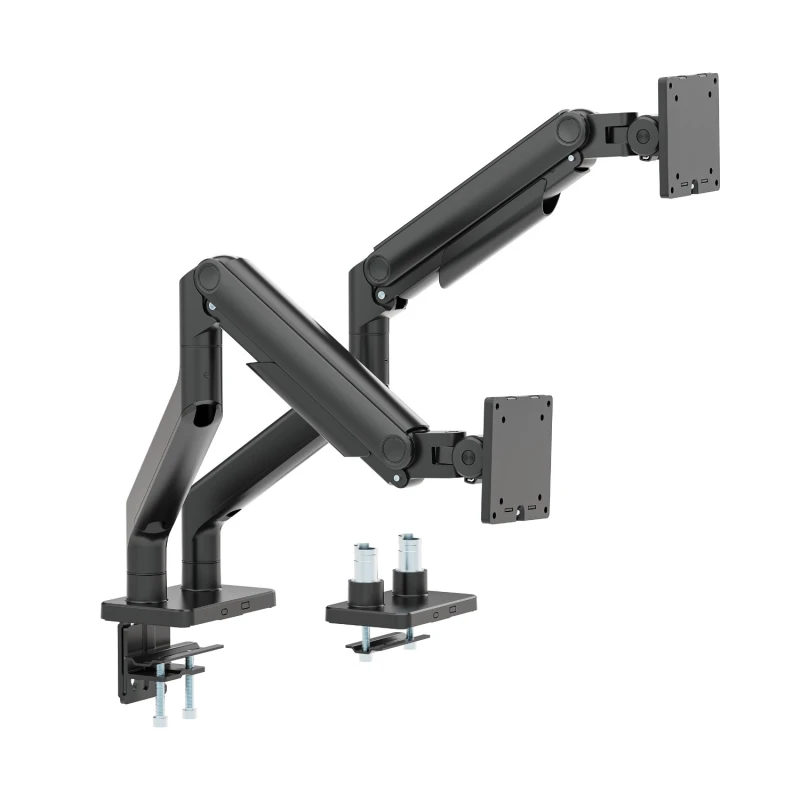 Image of electriQ Premium Spring Assisted Dual Monitor Arm