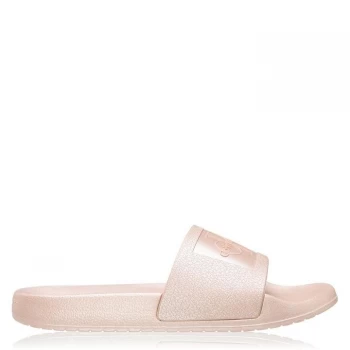 Image of Calvin Klein Jeans Christie Metallic Rubber Sliders - Pink