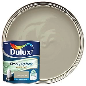 Image of Dulux Simply Refresh One Coat Overtly Olive Matt Emulsion Paint 2.5L
