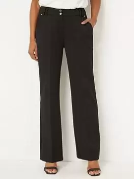 Image of Wallis Smart Bootcut Trouser - Black, Size 16, Women