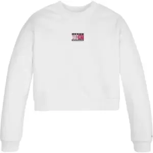 Image of Tommy Hilfiger Junior Girls Essential Cropped Sweater - White