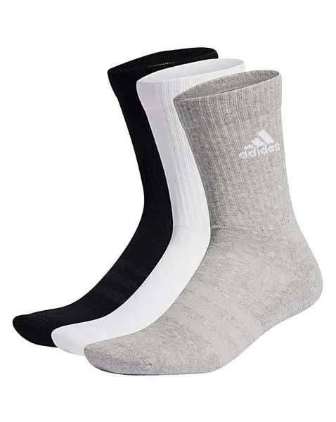 Image of adidas Core SPW Crew 3P Socks Grey/Black Male 6/5-8 PT36802
