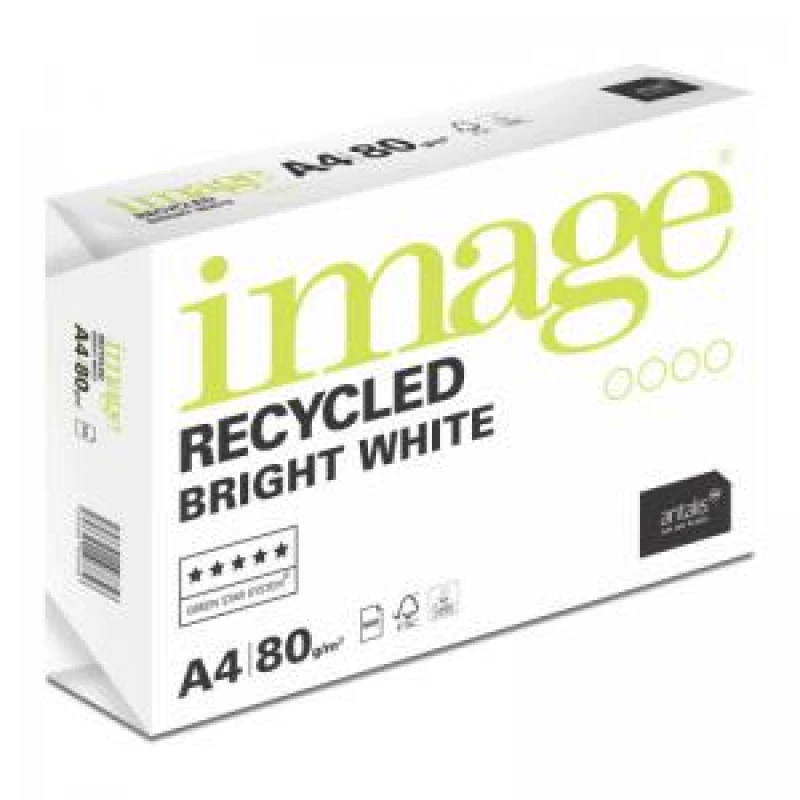 Image of Image Recycled Bright White A4 80gsm Copier Paper 2500 Sheets (5 Reams)