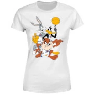 Image of Space Jam Group Shot Womens T-Shirt - White - M