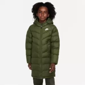 Image of Nike Sportswear Big Kids Synthetic-Fill Hooded Parka - Green
