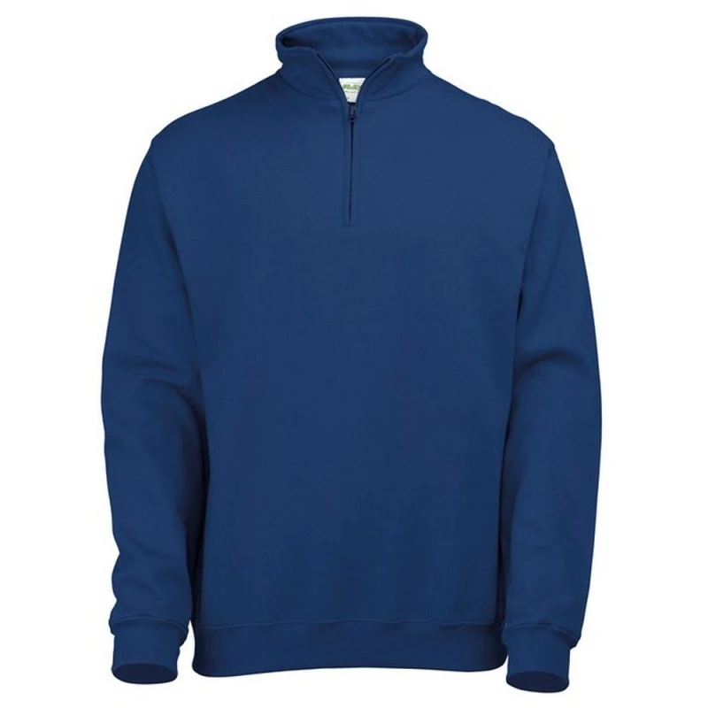 Image of AWDis AWDis Men Sophomore Zip Neck Sweatshirt in Navy Size: Small Navy S Male 5063527381187