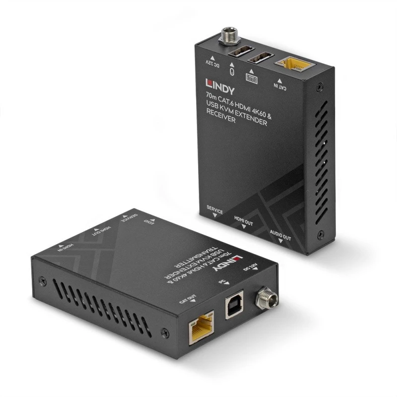Image of Lindy 70m Cat.6 HDMI 4K60. USB and Audio KVM Extender