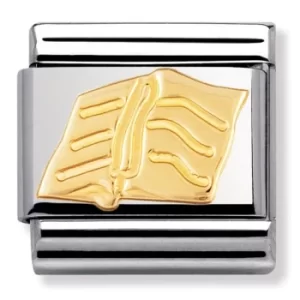 Image of Nomination CLASSIC Gold Daily Life Book Charm 030109/28