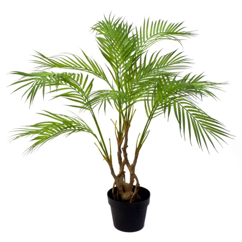 Image of Leaf 90cm Leaf Design UK Large Realistic Artificial Palm Tree Green