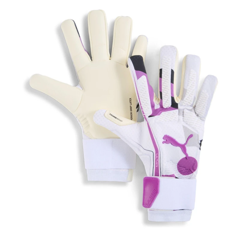 Image of Puma PUMA ULTRA Ultimate Hybrid Adults Goalkeeper Gloves White/Purple male 8
