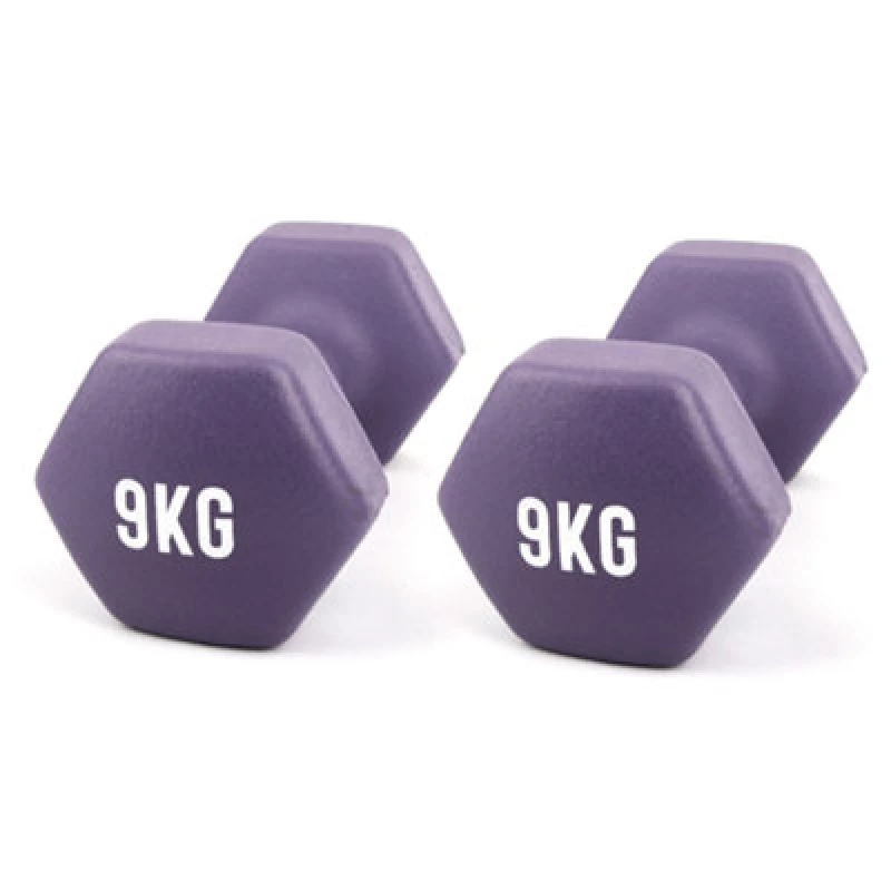 Image of Myga 9Kg Neoprene Dumbbell Pair For Strength And Conditioning Workouts