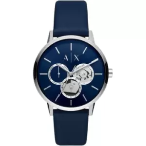Image of Armani Exchange Mens Armani Exchange Chronograph Watch - Silver and Blue