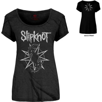 Image of Slipknot - Goat Star Logo Womens X-Large T-Shirt - Black