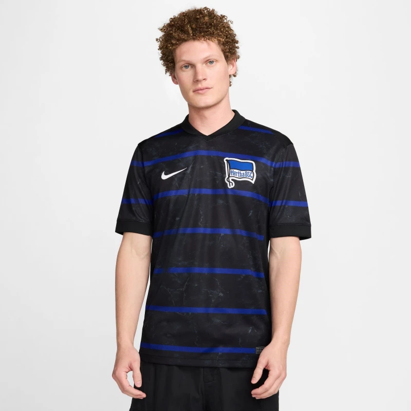 Image of Nike Hertha BSC Away Shirt 2024 2025 Adults Black/Blue male S